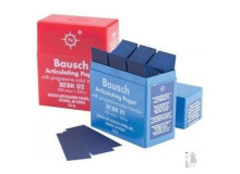 Артикуляционная бумага bk 01 (синяя) и bk 02 (красная) Bausch 300 шт 200 мкм