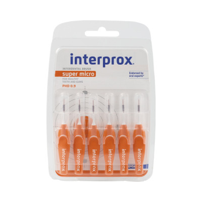 Щітка міжзубна INTERPROX 4G, SUPER MICRO 0.9 мм, 6 шт