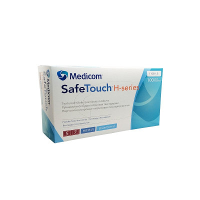Перчатки нитриловые Medicom H-series синие 50 пар размер M