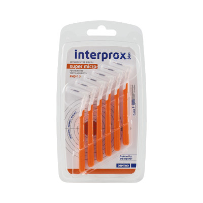 Щітка міжзубна INTERPROX PLUS 2G, SUPER MICRO 0.9 мм, 6 шт
