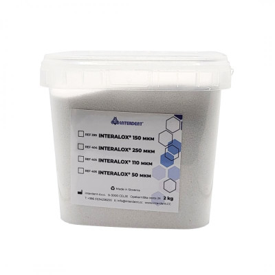 Пісок (оксид алюмінію) INTERALOX 250 мкм, 2 кг INTERDENT 404