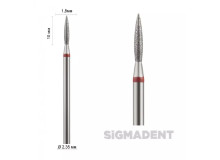 Бор прямой (пламя короткое 8 -10 мм) ASFARMA 243 856 (514) красный 018 -10 мм