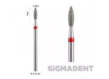Бор прямой (пламя короткое 8 -10 мм) ASFARMA 243 856 (514) красный 023 - 8 мм