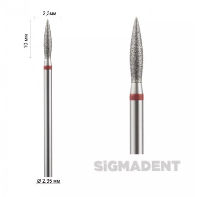 Бор прямой (пламя короткое 8 -10 мм) ASFARMA 243 856 (514) красный 023 - 10 мм