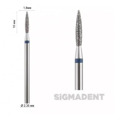 Бор прямой (пламя короткое 8 -10 мм) ASFARMA 243 866 (524) синий 018 -10 мм