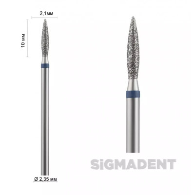 Бор прямой (пламя короткое 8 -10 мм) ASFARMA 243 866 (524) синий 021 - 10 мм