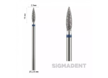 Бор прямой (пламя короткое 8 -10 мм) ASFARMA 243 866 (524) синий 025 - 10 мм