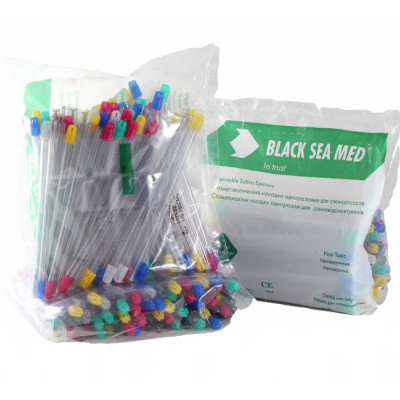 Слиновідсмоктувачі Black Sea Med 100 шт
