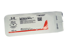 Шовний матеріал Monocryl (монофілам, не забарвлений) 45 см, 3/0