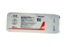 Шовний матеріал Monocryl (монофілам, не забарвлений) 45 см, 4/0