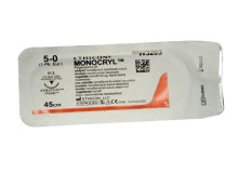 Шовний матеріал Monocryl (монофілам, не забарвлений) 45 см, 5/0