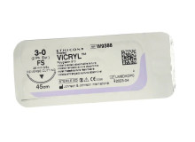 Шовний матеріал VICRYL PLUS (поліфілам, фіолет) 45 см, 3/0