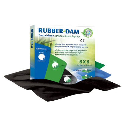 Хустинки для набору Раббер Дам (Rubber-Dam) блакитні, середні 36 шт, Cercamed