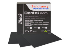 Хустки для набору Раббер Дам (Rubber-Dam) чорні, середні 36 шт, Sanctuary