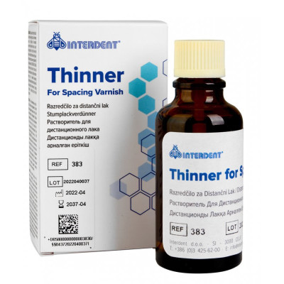 Розчинник лаку TINNER 30 мл, INTERDENT 383