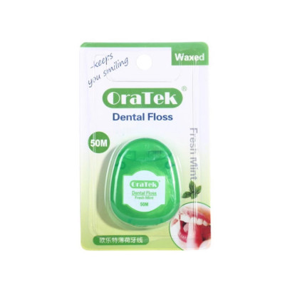 Флосс (зубная нить) зелёная Oratek 50 м Синий