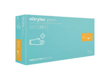 Перчатки нитриловые Nitrylex зеленые 50 пар размер S