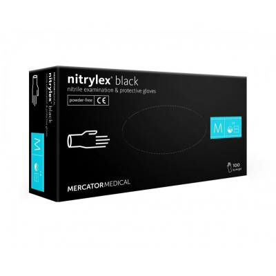Перчатки нитриловые Nitrylex черные 50 пар размер M