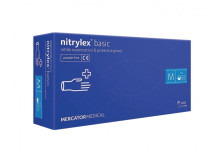 Перчатки нитриловые Nitrylex Basic голубые 50 пар размер L