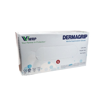 Перчатки нитриловые Dermagrip 50 пар синие размер S