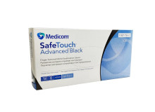 Перчатки нитриловые Medicom Advanced черные 50 пар размер M