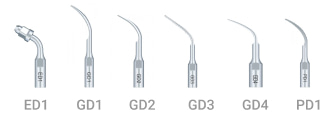 Носики, насадки ED1, GD1, GD2, GD3, GD4, PD1 для скалера Woodpecker UDS-L